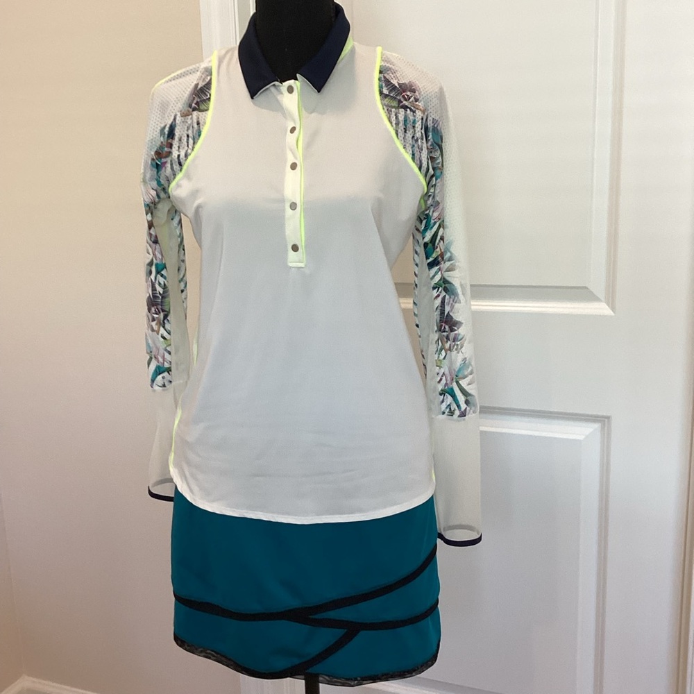Lucky in Love Long Sleeve Palm Print Top